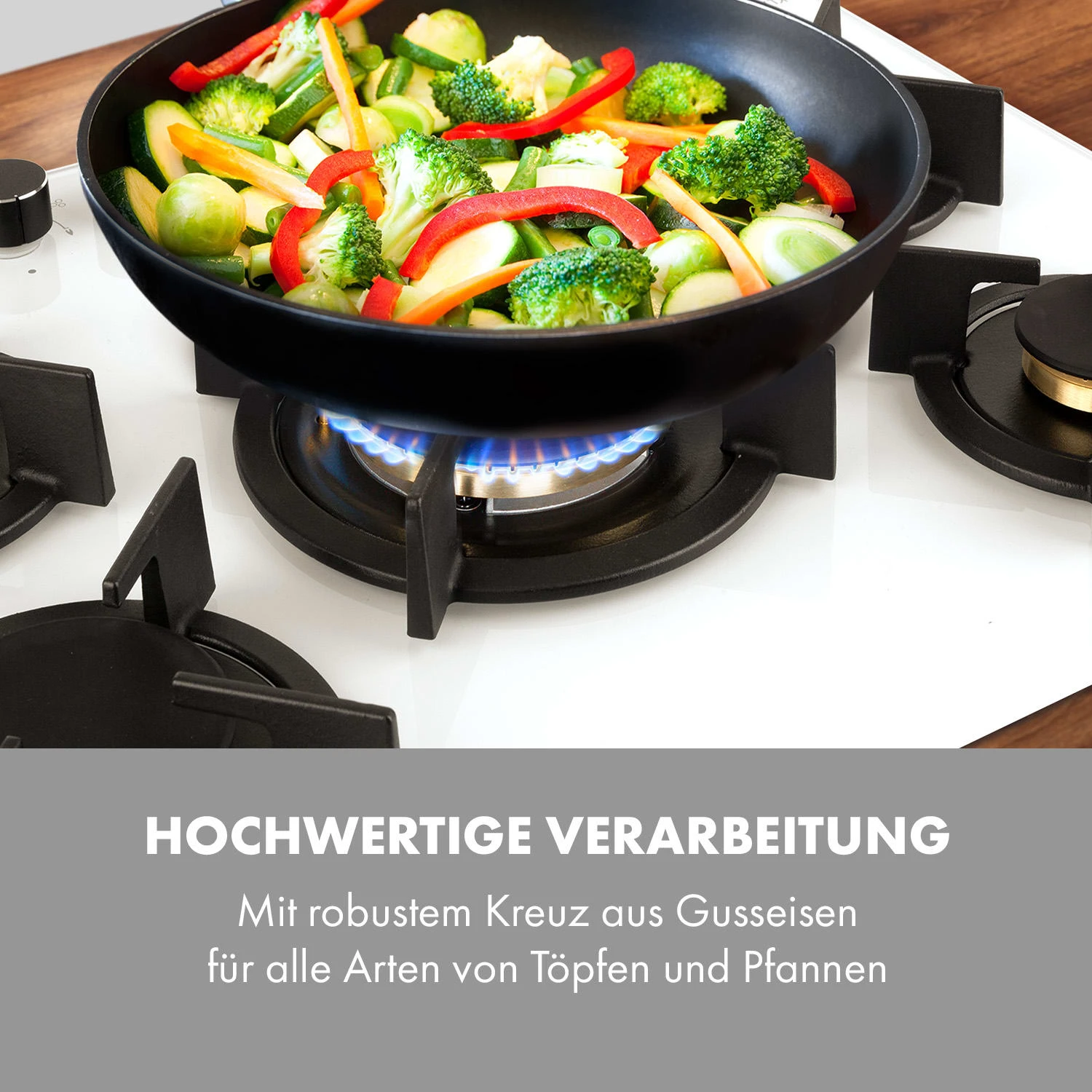 Goldflame 5 Gaskochfeld 5-flammig Messing-Brenner Glaskeramik 7 Goldflame 5 Gaskochfeld 5-flammig Messing-Brenner Glaskeramik – Bild 7