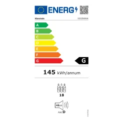 Bovella 18 Duo+ Zweizonen-Weinkühlschrank 50l 18 Fl. Glastür -Küchenzubehör Verkaufsgeschäft 10035696 energy label