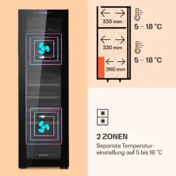 Bovella 27 Duo+ Zweizonen-Weinkühlschrank 74l 27 Fl. Glastür -Küchenzubehör Verkaufsgeschäft 10035697 de 0004 logo