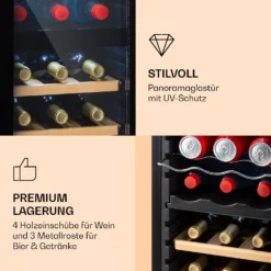 Bovella 27 Duo+ Zweizonen-Weinkühlschrank 74l 27 Fl. Glastür -Küchenzubehör Verkaufsgeschäft 10035697 de 0006 logo