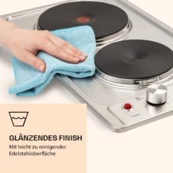 Appetito Domino Elektrokochfeld 2 Platten 3000 Watt Edelstahl -Küchenzubehör Verkaufsgeschäft 10035700 de 0005 logo