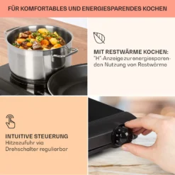 Cookbuddy Doppel-Kochfeld 2400W 5 Leistungsstufen Glaskeramik 12 Cookbuddy Doppel-Kochfeld 2400W 5 Leistungsstufen Glaskeramik -Küchenzubehör Verkaufsgeschäft 10035705 de 0004 usp