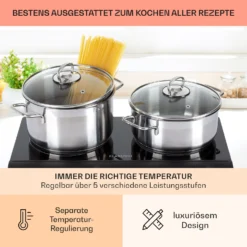 Cookbuddy Doppel-Kochfeld 2400W 5 Leistungsstufen Glaskeramik 13 Cookbuddy Doppel-Kochfeld 2400W 5 Leistungsstufen Glaskeramik -Küchenzubehör Verkaufsgeschäft 10035705 de 0005 usp