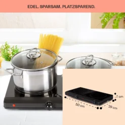 Cookbuddy Doppel-Kochfeld 2400W 5 Leistungsstufen Glaskeramik 14 Cookbuddy Doppel-Kochfeld 2400W 5 Leistungsstufen Glaskeramik -Küchenzubehör Verkaufsgeschäft 10035705 de 0006 usp