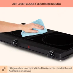 Cookbuddy Doppel-Kochfeld 2400W 5 Leistungsstufen Glaskeramik 15 Cookbuddy Doppel-Kochfeld 2400W 5 Leistungsstufen Glaskeramik -Küchenzubehör Verkaufsgeschäft 10035705 de 0007 usp