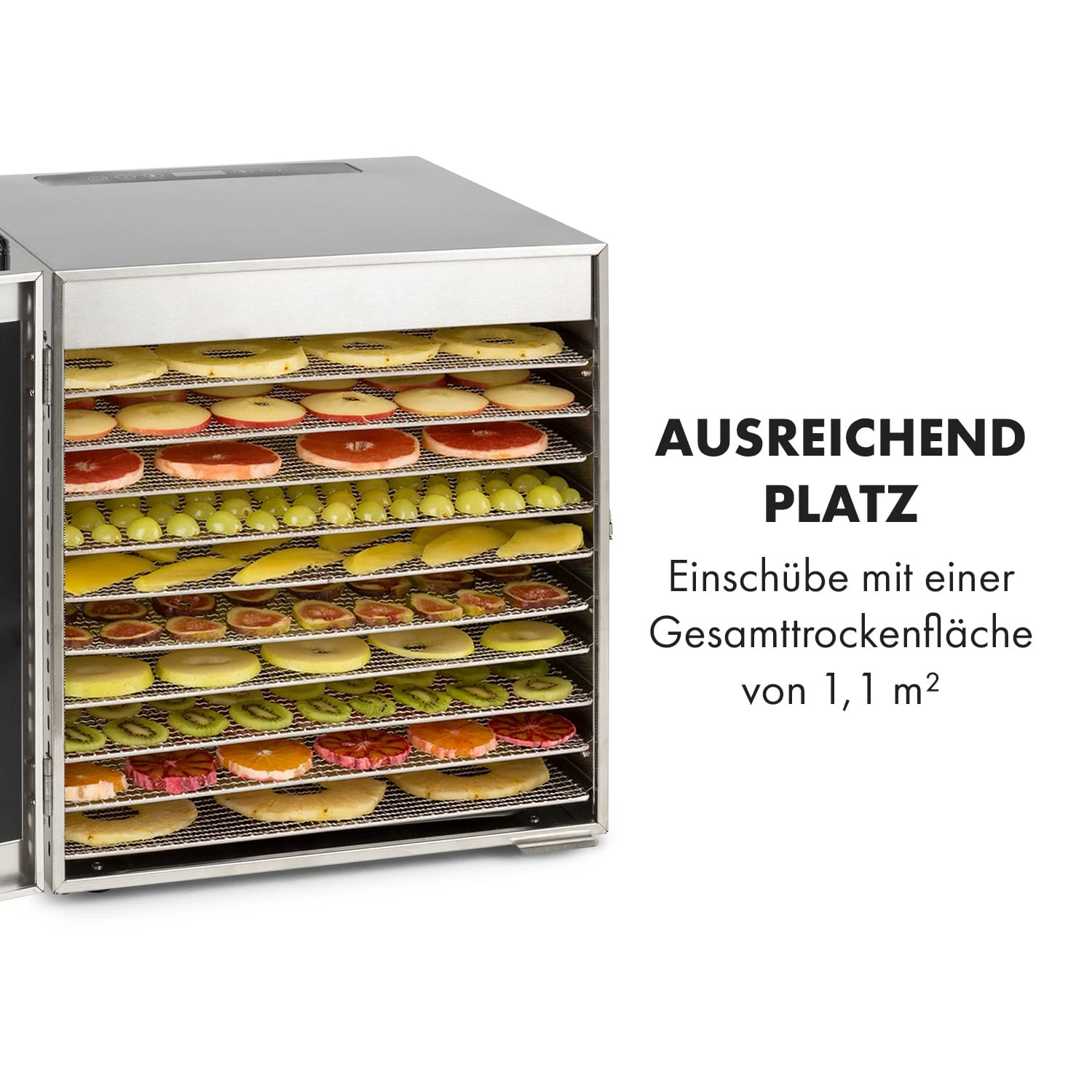 Captain Jerky 110 Dörrautomat 1000W 30-90 °C 24h-Timer Edelstahl 4 Captain Jerky 110 Dörrautomat 1000W 30-90 °C 24h-Timer Edelstahl – Bild 4