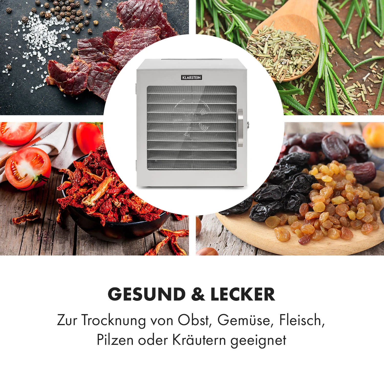Captain Jerky 110 Dörrautomat 1000W 30-90 °C 24h-Timer Edelstahl 6 Captain Jerky 110 Dörrautomat 1000W 30-90 °C 24h-Timer Edelstahl – Bild 6