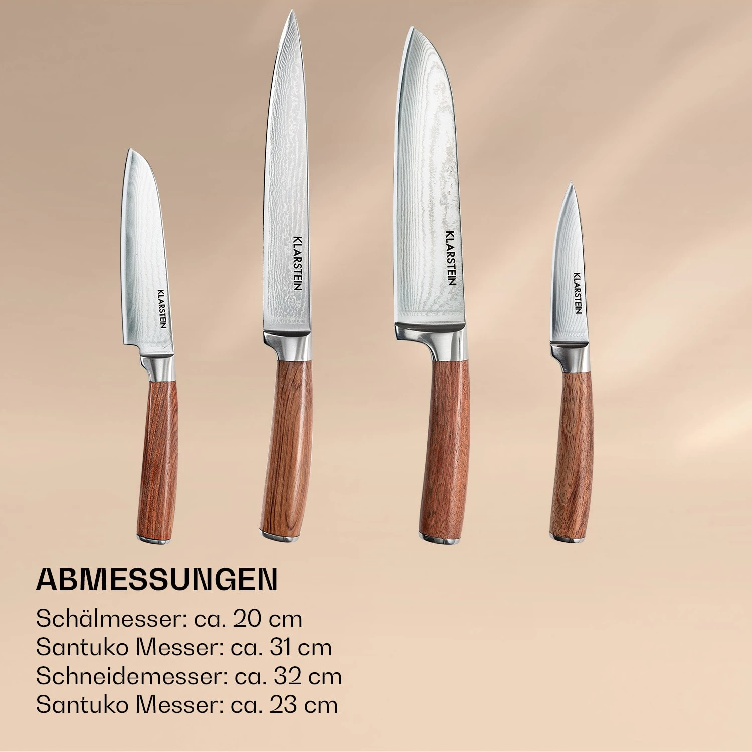 Kaito Damaszener Messerset 4-teilig Extra Scharf Griffe Aus Rosenholz 6 Kaito Damaszener Messerset 4-teilig Extra Scharf Griffe Aus Rosenholz – Bild 6