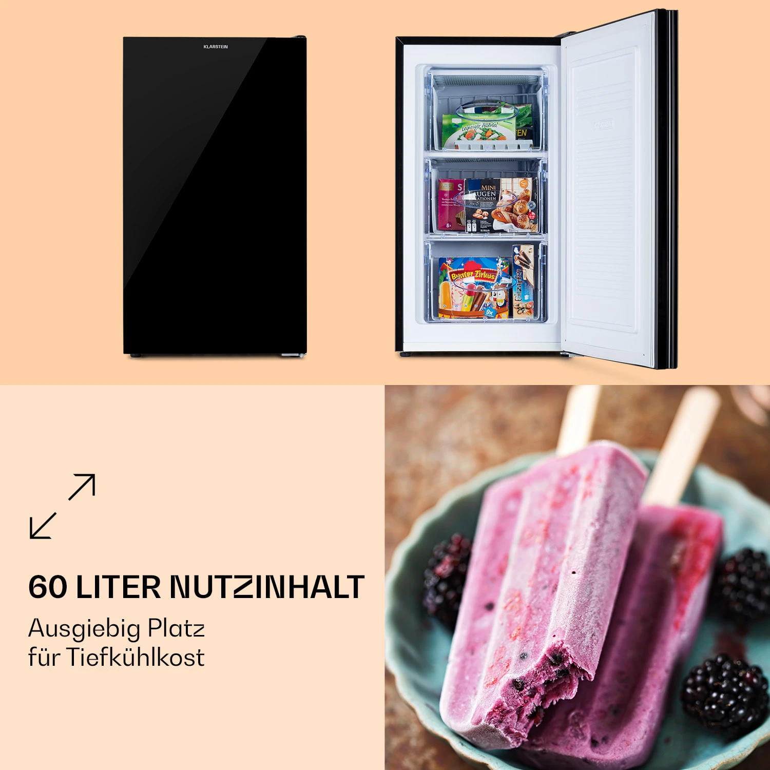 Pluto 60L Gefrierschrank 4-Sterne 60 Liter Bis -18 °C 3 Pluto 60L Gefrierschrank 4-Sterne 60 Liter Bis -18 °C – Bild 3