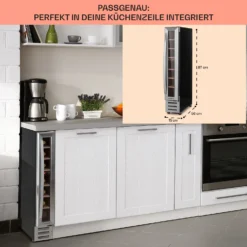 Vinovilla 7 Built-in Uno Einbau-Weinkühlschrank Glas Edelstahl -Küchenzubehör Verkaufsgeschäft 10036179 DE 0006 usp