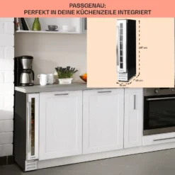 Vinovilla 7 Built-in Uno Quartz Einbau-Weinkühlschrank Weißes Glas -Küchenzubehör Verkaufsgeschäft 10036180 DE 0006 usp