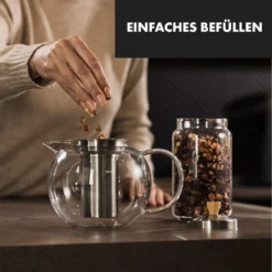 Sencha Teekanne 1,3 L Edelstahl-Siebeinsatz Borosilikatglas Deckel 9 Sencha Teekanne 1,3 L Edelstahl-Siebeinsatz Borosilikatglas Deckel -Küchenzubehör Verkaufsgeschäft 10036362 de 0003 logo