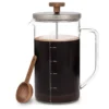 Glaswerk Ristretto French Press 1 Liter Borosilikatglas Edelstahl Walnussholz