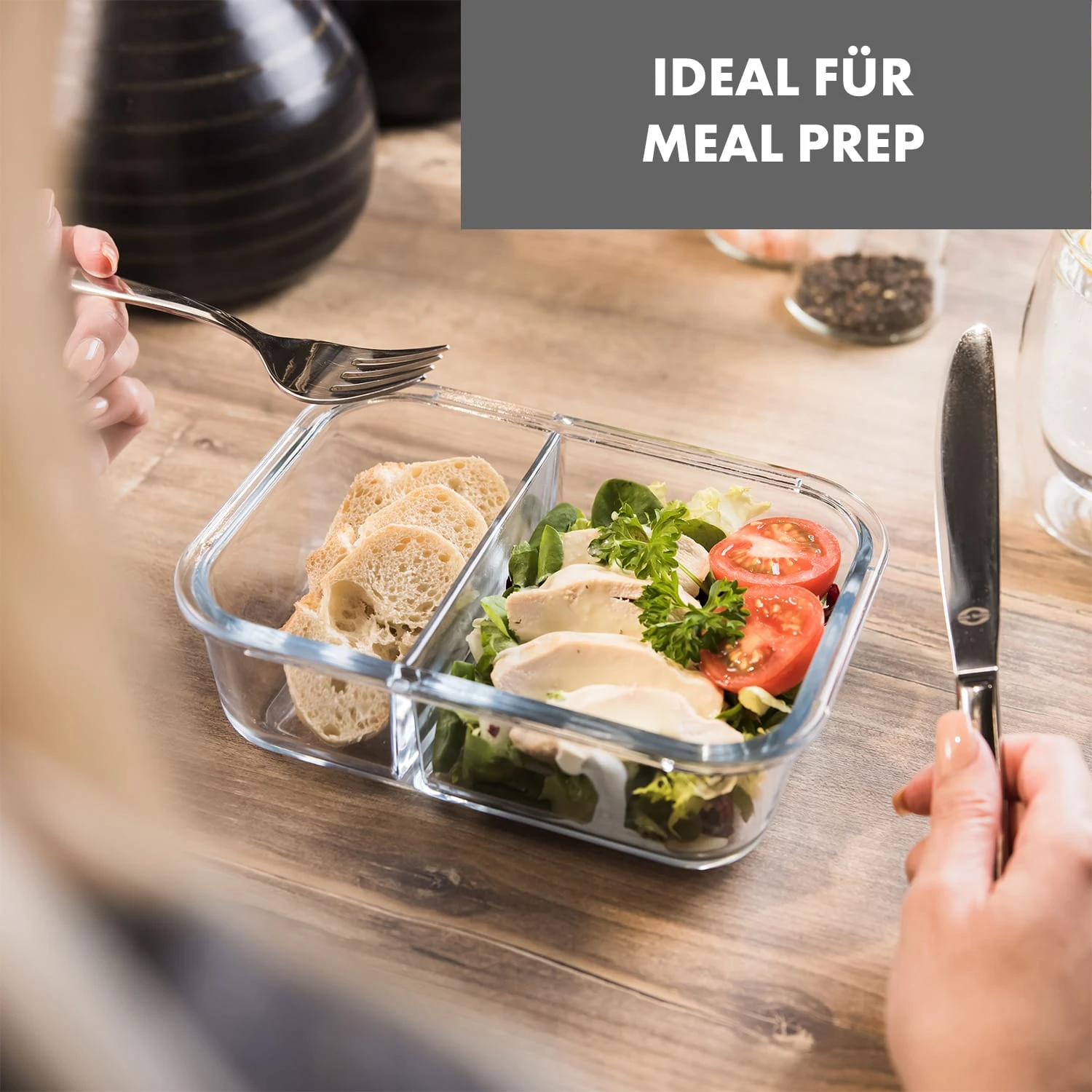 Glaswerk Jardine Frischhaltedosen 3er Set 2 Kammern 1040 Ml Borosilikatglas Deckel 3 Glaswerk Jardine Frischhaltedosen 3er Set 2 Kammern 1040 Ml Borosilikatglas Deckel – Bild 3