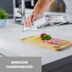 Glaswerk Hermatige Aufschnittbox Mit Glasdeckel Borosilikatglas Bambus Schneidebrett -Küchenzubehör Verkaufsgeschäft 10036378 de 0003 logo