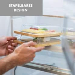 Glaswerk Hermatige Aufschnittbox Mit Glasdeckel Borosilikatglas Bambus Schneidebrett -Küchenzubehör Verkaufsgeschäft 10036378 de 0006 logo