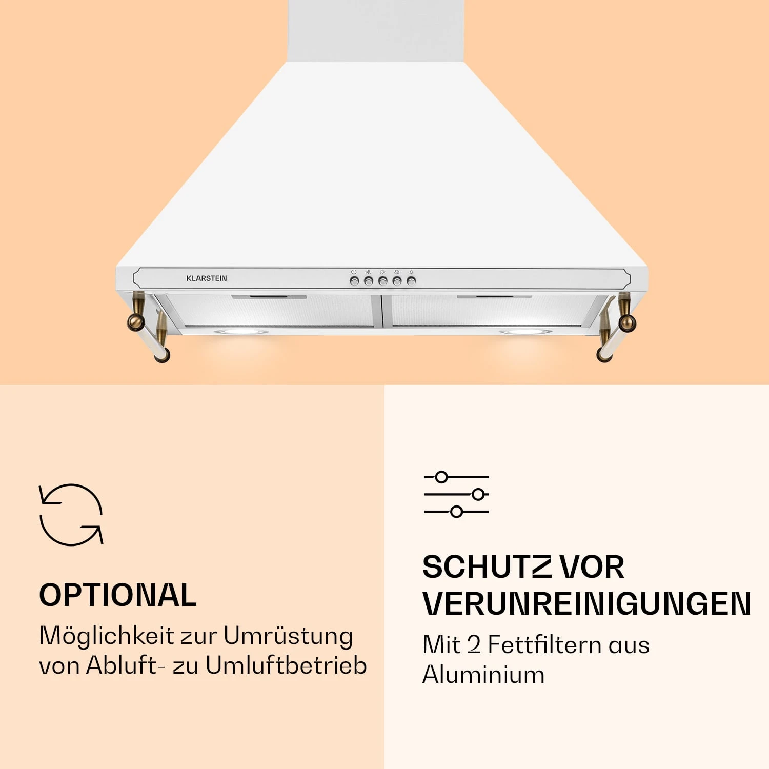 Victoria Dunstabzugshaube 60cm Retro-Design 644,5m³/h 2 LED-Lampen 5 Victoria Dunstabzugshaube 60cm Retro-Design 644,5m³/h 2 LED-Lampen – Bild 5