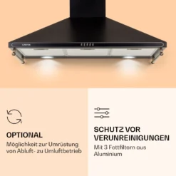 Victoria 90 Dunstabzugshaube 90cm Retro-Design 644,5m³/h 2 LED-Lampen -Küchenzubehör Verkaufsgeschäft 10036451 de 0005 logo