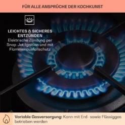 Alchemist 3 Gaskochfeld 3-flammig Aluminium-Brenner Glaskeramik -Küchenzubehör Verkaufsgeschäft 10037804 de 0005 usp