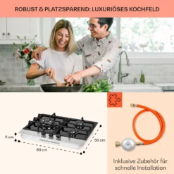 Alchemist 3 Gaskochfeld 3-flammig Aluminium-Brenner Glaskeramik -Küchenzubehör Verkaufsgeschäft 10037804 de 0006 usp