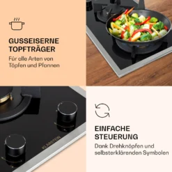 Goldflame Domino Prime Gaskochfeld 2-flammig Messing-Brenner Glaskeramik -Küchenzubehör Verkaufsgeschäft 10037806 de 0003 logo