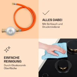 Goldflame Domino Prime Gaskochfeld 2-flammig Messing-Brenner Glaskeramik -Küchenzubehör Verkaufsgeschäft 10037806 de 0006 logo