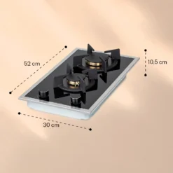 Goldflame Domino Prime Gaskochfeld 2-flammig Messing-Brenner Glaskeramik -Küchenzubehör Verkaufsgeschäft 10037806 yy 0007 logo