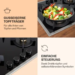 Goldflame Domino 4 Prime Gaskochfeld 4-flammig Messing-Brenner Glaskeramik -Küchenzubehör Verkaufsgeschäft 10037807 de 0003 logo