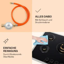 Goldflame 5 Prime Gaskochfeld 5-flammig Messing-Brenner Glaskeramik -Küchenzubehör Verkaufsgeschäft 10037808 de 0006 logo