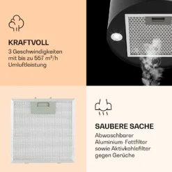 Barella Dunstabzugshaube 35,5 X 93,5 X 43 Cm Umluft 557 M³/h LED Aktivkohlefilter -Küchenzubehör Verkaufsgeschäft 10037863 de 0004 logo
