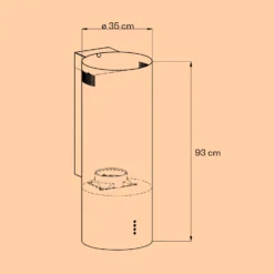 Barella Dunstabzugshaube 35,5 X 93,5 X 43 Cm Umluft 557 M³/h LED Aktivkohlefilter -Küchenzubehör Verkaufsgeschäft 10037863 yy 0006 logo