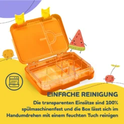Schmatzfatz Junior Lunchbox 6 Fächer 21,3 X 15 X 4,5 Cm (BxHxT) -Küchenzubehör Verkaufsgeschäft 10037943 de 0005 usp
