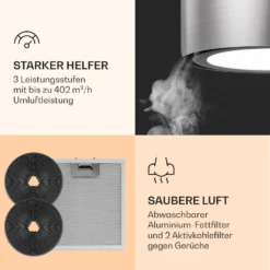 Skyfall Smart Inselabzugshaube Ø45cm Umluft 402m³/h LED -Küchenzubehör Verkaufsgeschäft 10037973 de 0005 logo