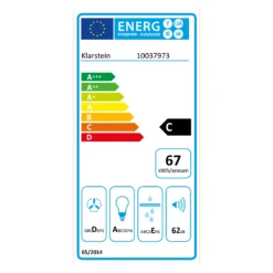 Skyfall Smart Inselabzugshaube Ø45cm Umluft 402m³/h LED -Küchenzubehör Verkaufsgeschäft 10037973 energy label