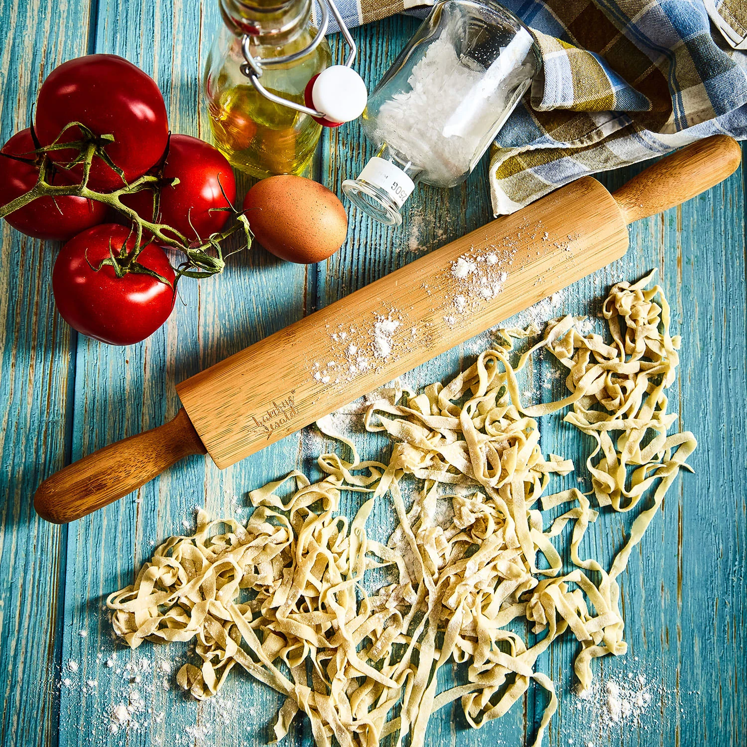 Nudelholz 100 % Bambus 43 X 5 Cm (LxØ) Glatte Oberfläche Bambus 2 Nudelholz 100 % Bambus 43 X 5 Cm (LxØ) Glatte Oberfläche Bambus – Bild 2