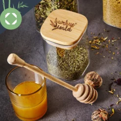 Eckiges Glas Mit Bambusdeckel Luftdicht Silikonring 10 X 25 X 10 Cm -Küchenzubehör Verkaufsgeschäft 10038076 yy 0007 logo