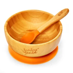 Kindergeschirr Mit Bambusschale Und Löffel 400 Ml Inkl. Saugnapf Ø: 13,7 Cm