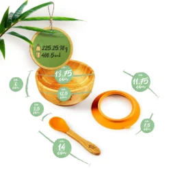 Kindergeschirr Mit Bambusschale Und Löffel 400 Ml Inkl. Saugnapf Ø: 13,7 Cm -Küchenzubehör Verkaufsgeschäft 10038108 yy 0006 logo