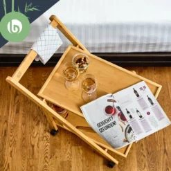 Servierwagen 2 Etagen 4 Rollen 66x70x40,5cm (BxHxT) Bambus 8 Servierwagen 2 Etagen 4 Rollen 66x70x40,5cm (BxHxT) Bambus -Küchenzubehör Verkaufsgeschäft 10038117 yy 0003 logo