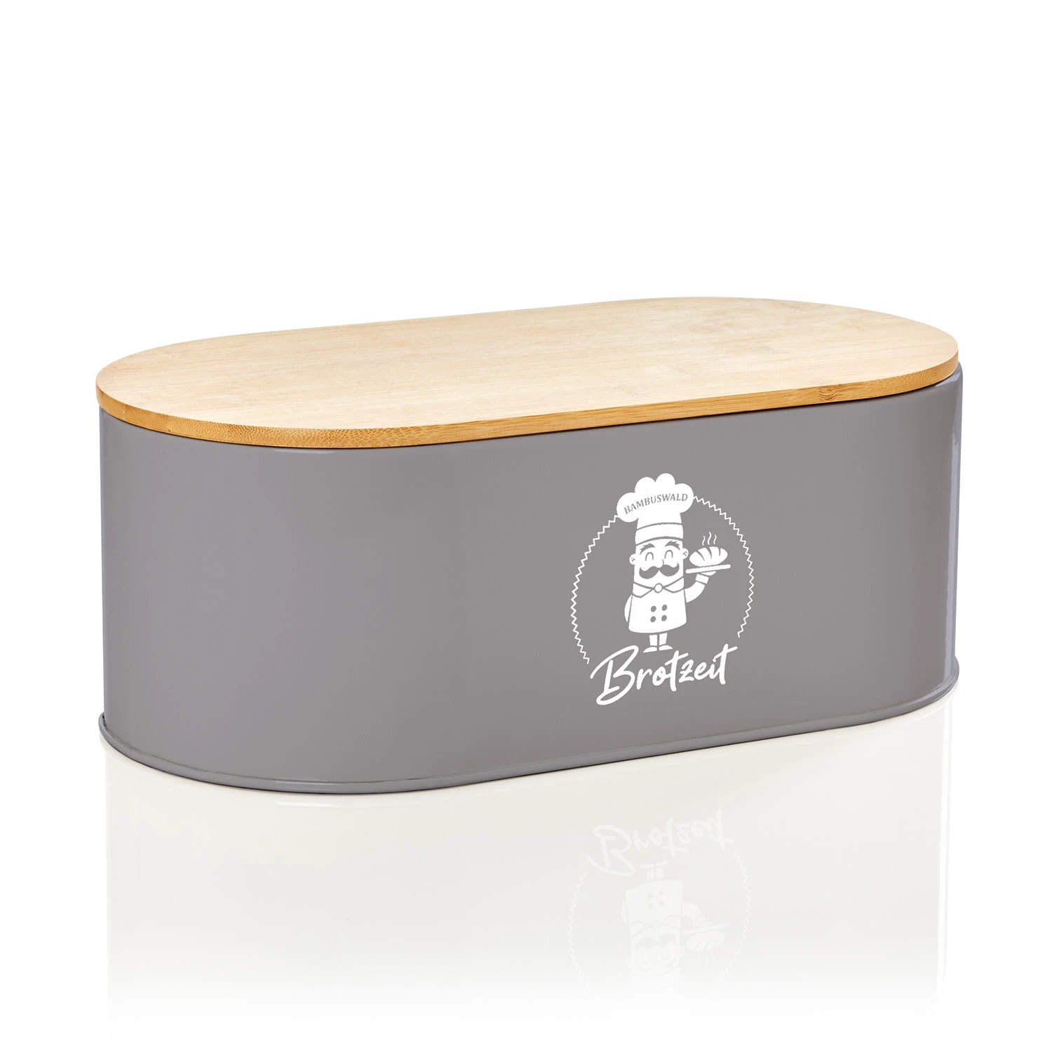 Rök Brotbox Metallblech Bambusdeckel 33,5 X 13 X 18 Cm (BxHxT) Oval 1 Rök Brotbox Metallblech Bambusdeckel 33,5 X 13 X 18 Cm (BxHxT) Oval