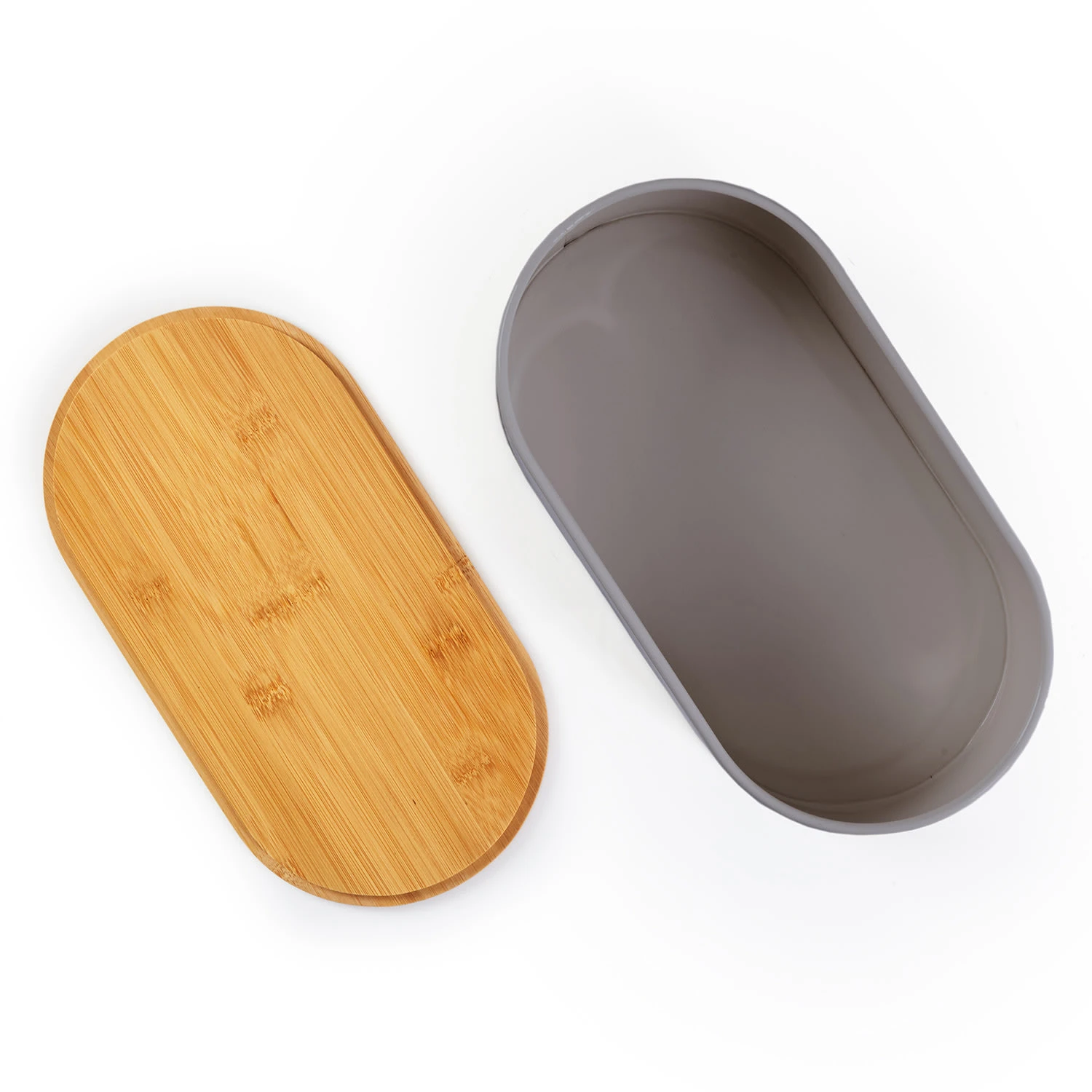 Rök Brotbox Metallblech Bambusdeckel 33,5 X 13 X 18 Cm (BxHxT) Oval 3 Rök Brotbox Metallblech Bambusdeckel 33,5 X 13 X 18 Cm (BxHxT) Oval – Bild 3