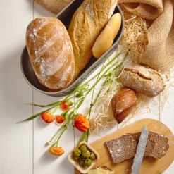 Rök Brotbox Metallblech Bambusdeckel 33,5 X 13 X 18 Cm (BxHxT) Oval 11 Rök Brotbox Metallblech Bambusdeckel 33,5 X 13 X 18 Cm (BxHxT) Oval -Küchenzubehör Verkaufsgeschäft 10038118 yy 0005 logo