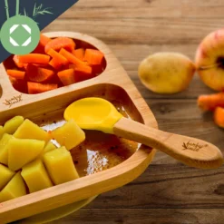 Kindergeschirr Bambusteller & Löffel 250 Ml Saugnapf 18 X 18 Cm -Küchenzubehör Verkaufsgeschäft 10038162 yy 0006 logo