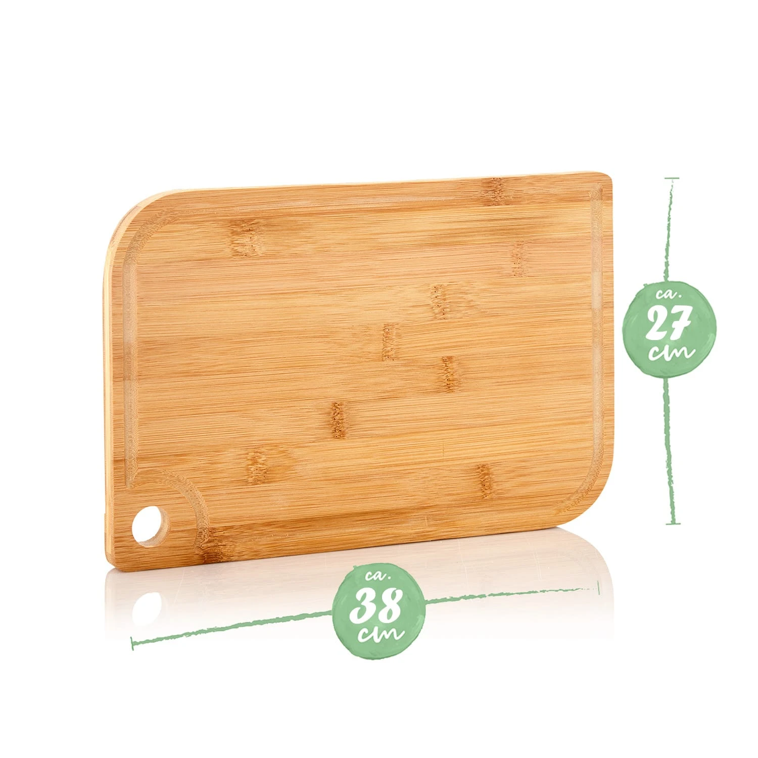 Batvik Bambus-Schneidebrett 38x1,5x27 Cm Messerschonend Saftrille 7 Batvik Bambus-Schneidebrett 38x1,5x27 Cm Messerschonend Saftrille – Bild 7