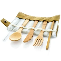 Reisebesteck In Brauner Tasche 5-teilig Zusammenrollbar Bambus -Küchenzubehör Verkaufsgeschäft 10038194 yy 0003 logo