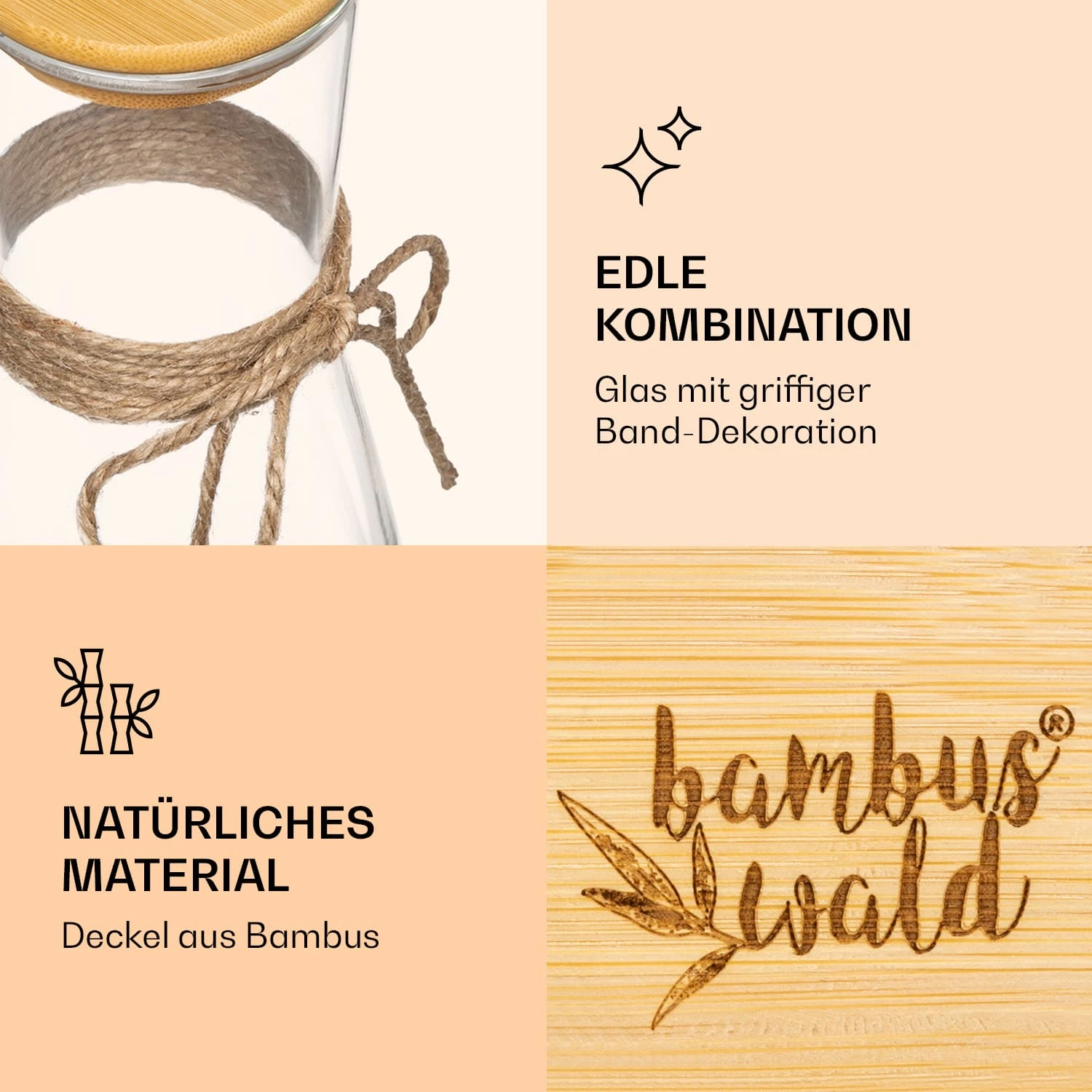 Glaskaraffe Mit Bambusdeckel Borosilikatglas Hitzebeständig 4 Glaskaraffe Mit Bambusdeckel Borosilikatglas Hitzebeständig – Bild 4