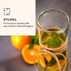 Glaskaraffe Mit Bambusdeckel Borosilikatglas Hitzebeständig 12 Glaskaraffe Mit Bambusdeckel Borosilikatglas Hitzebeständig -Küchenzubehör Verkaufsgeschäft 10038230 de 0006 logo