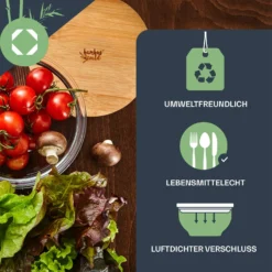 Salatschüssel 465 Ml Bambusdeckel Verschließbar BPA-frei Größe XS -Küchenzubehör Verkaufsgeschäft 10038273 de 0003 logo