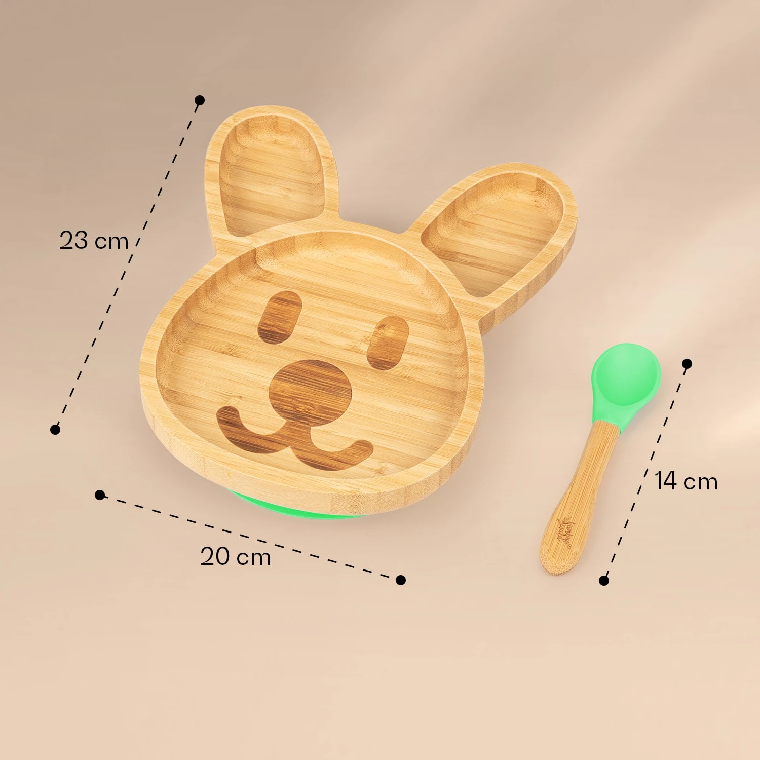 Kindergeschirr Bambusteller & Löffel 250 Ml Inkl. Saugnapf 18 X 18 Cm 6 Kindergeschirr Bambusteller & Löffel 250 Ml Inkl. Saugnapf 18 X 18 Cm – Bild 6