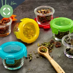 Babygläser 6er-Set Bunte Deckel Luftdichter Verschluss Geschmacksecht -Küchenzubehör Verkaufsgeschäft 10038298 yy 0004 logo